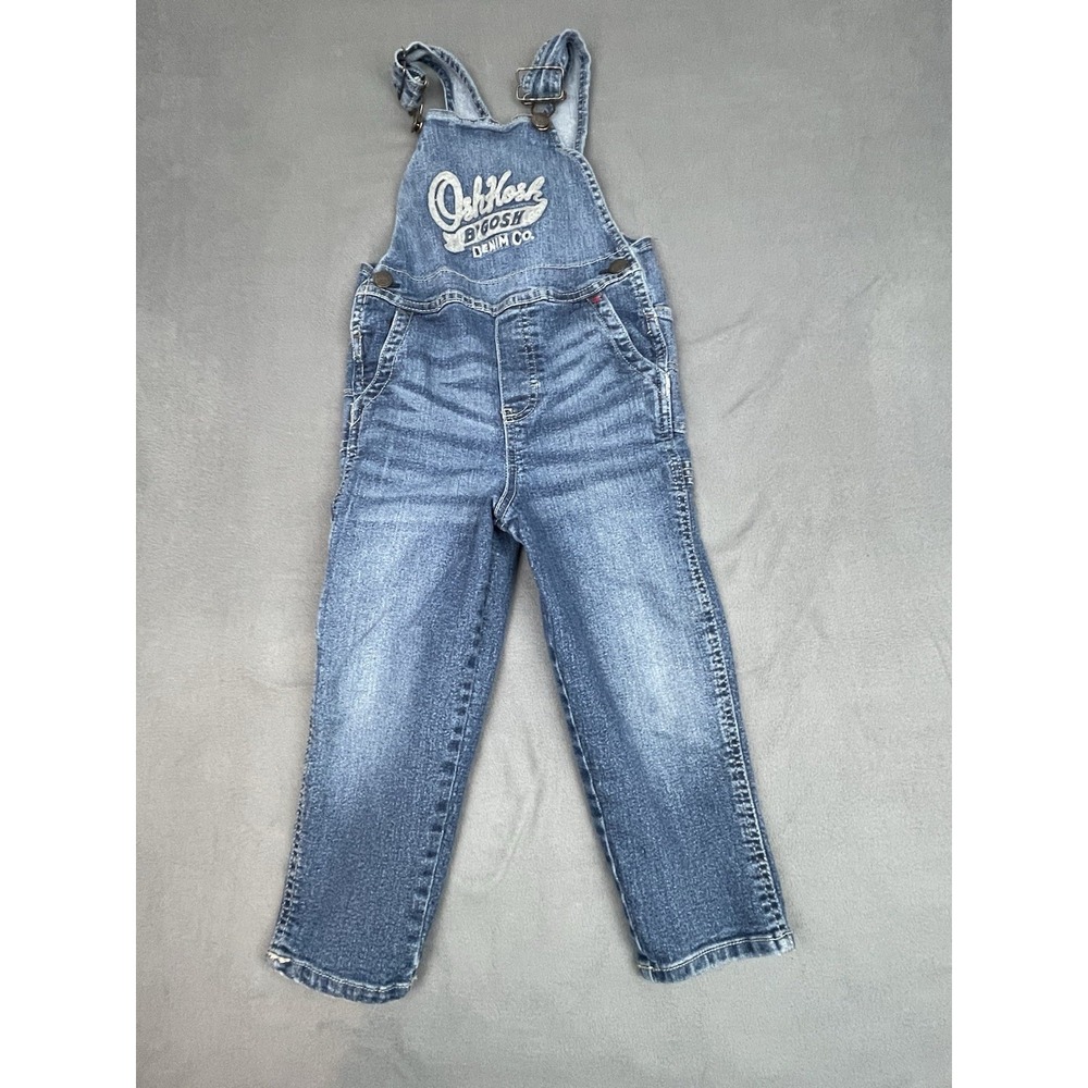 Oshkosh B Gosh Overall Babygirl 4T Blue Lightweight Gardening Farming Daddy Girl